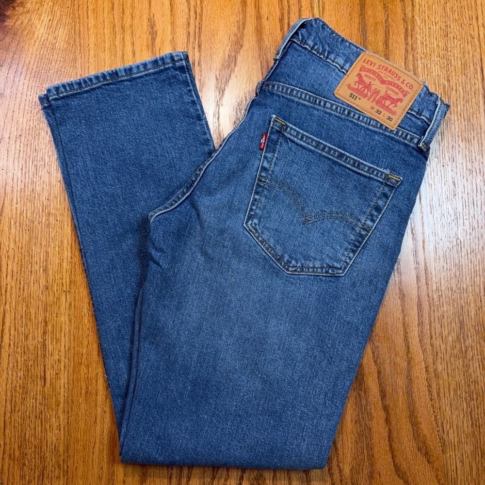 Levi's 511 Slim Fit Jeans Mens 32x30 Blue Denim Classic 5-Pocket Pants
